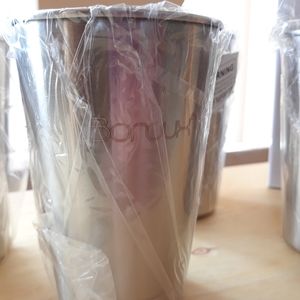 Set of 4 Boroux Stainless Steel Cups 16oz